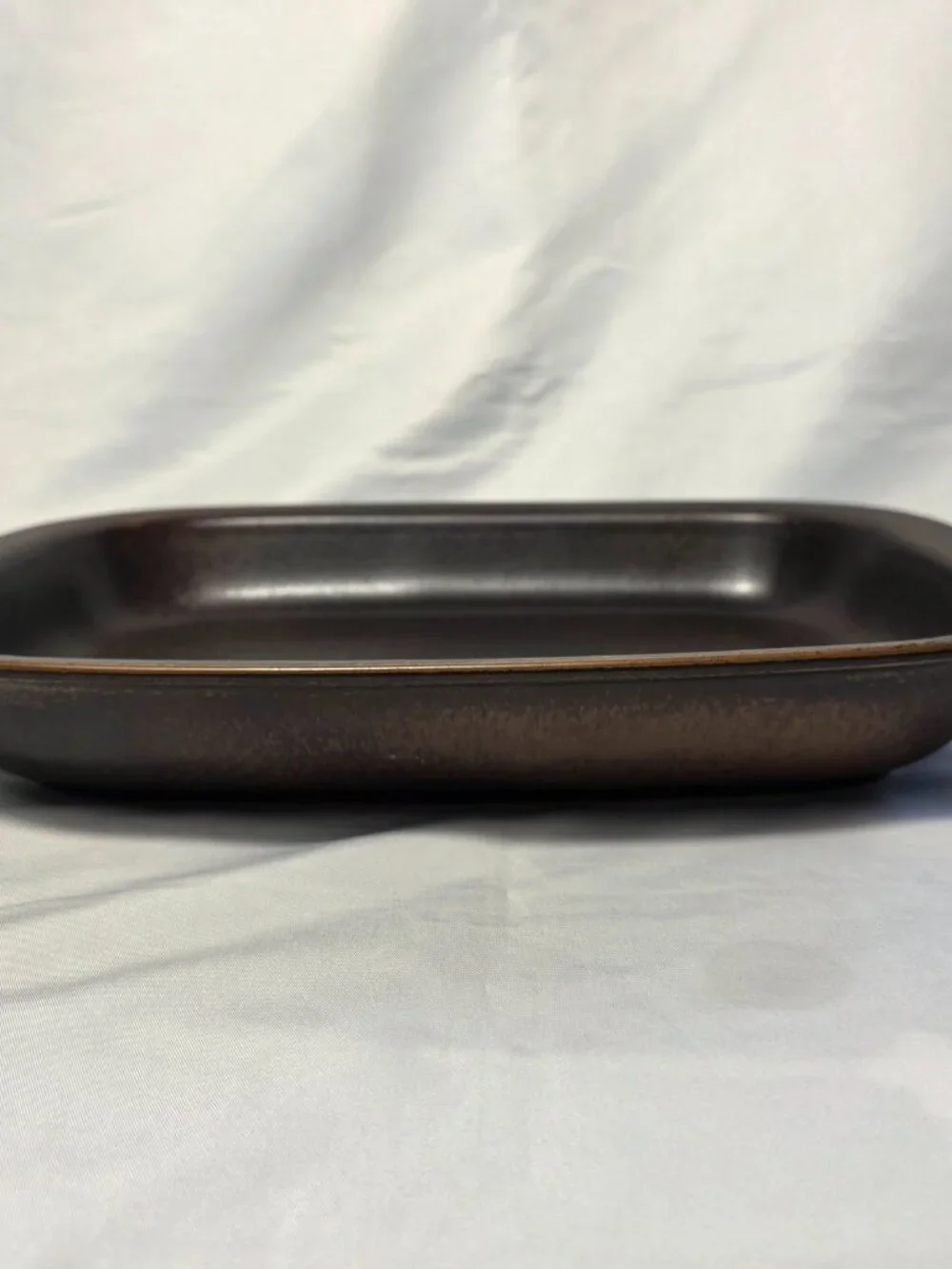 Arabia of Finland Rushka 14 Inch Rectangle Baker Light & Dark Brown Spotted NEW